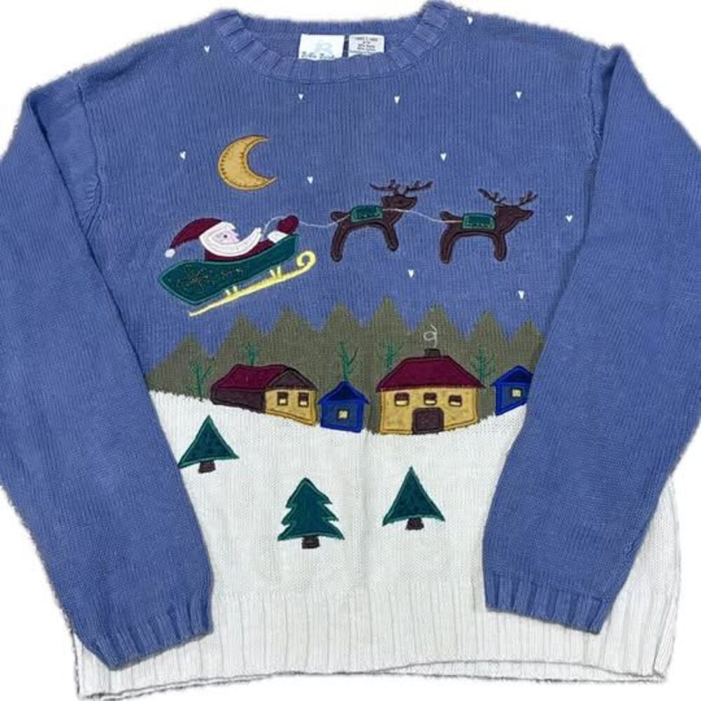 Bobbie Brooks Vintage Christmas Sweater Size Large